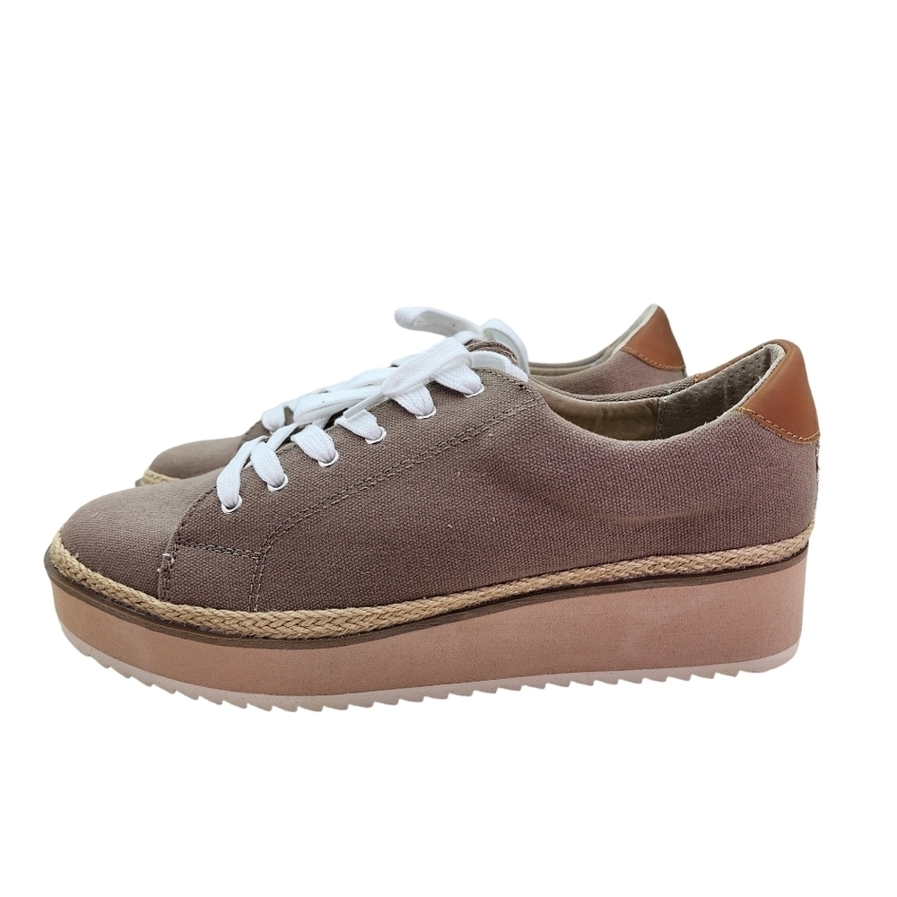 Dolce Vita Women's Tomas Olive Canvas Platform Sneaker - 10